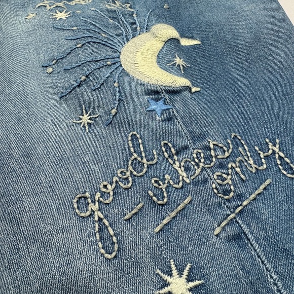 JOHNNY WAS Embroidered Skinny Jeans Boho Stars Moon Womens Size 28 (30x28) - Picture 3 of 16